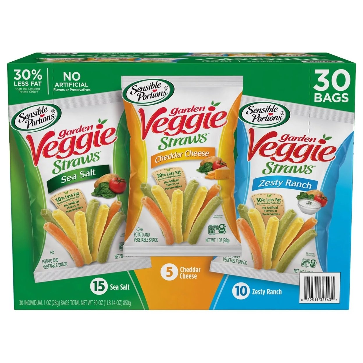 Sensible Portions Garden Veggie Straw Variety Pack (30 Pack)