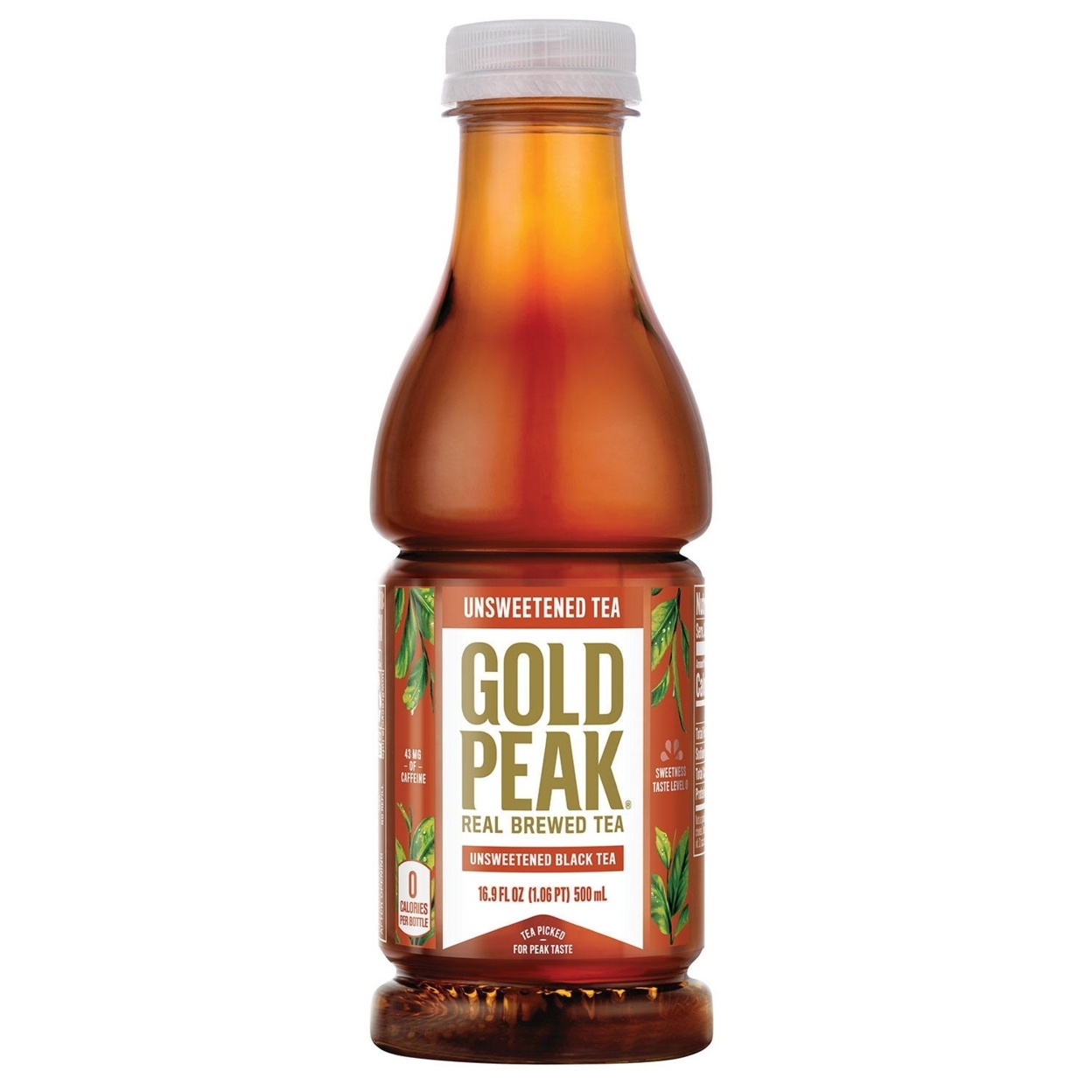 Gold Peak Unsweetened Tea, 16.9 Fluid Ounce (Pack Of 18)