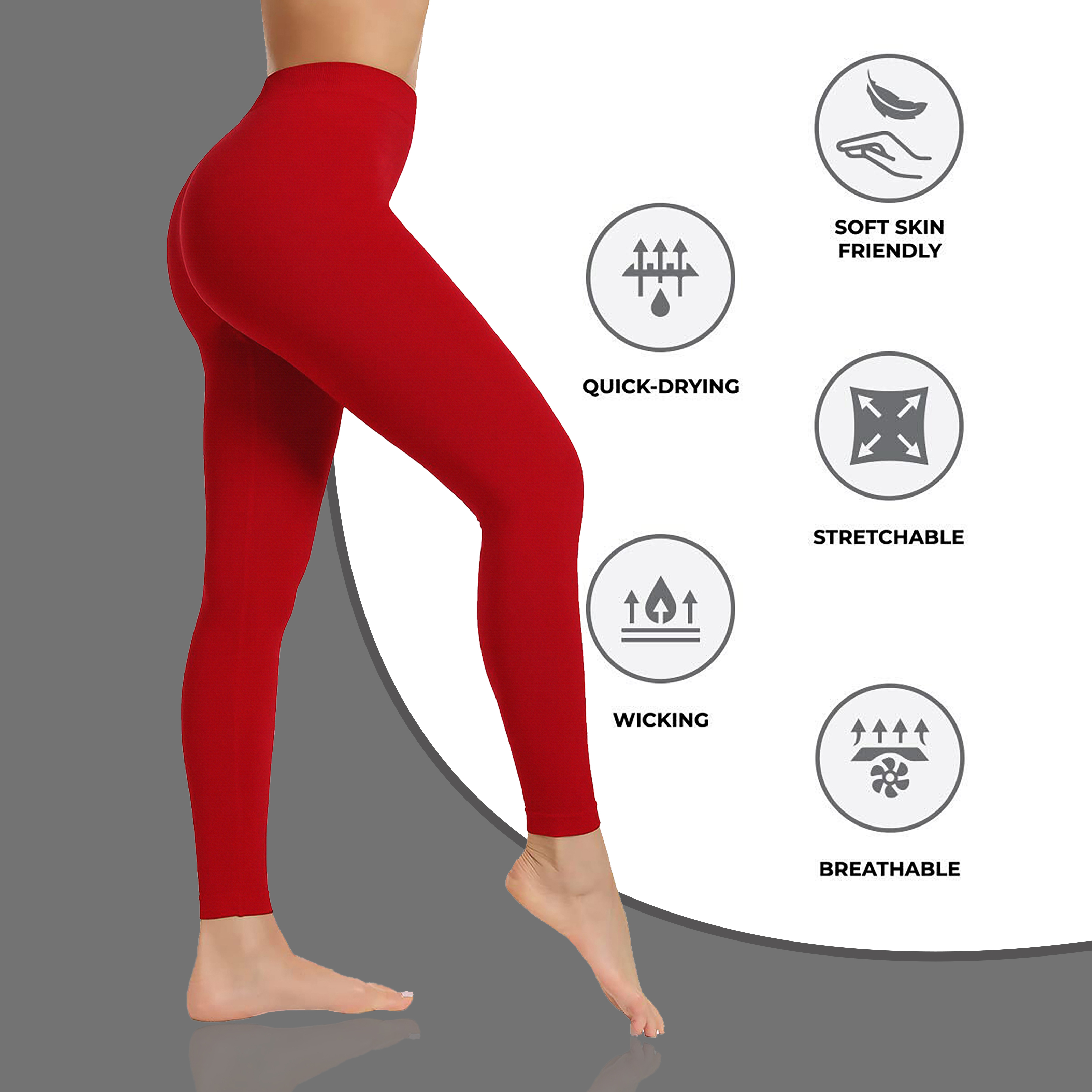3-Pack: Women's Ultra-Soft Stretchy Solid Yoga Leggings