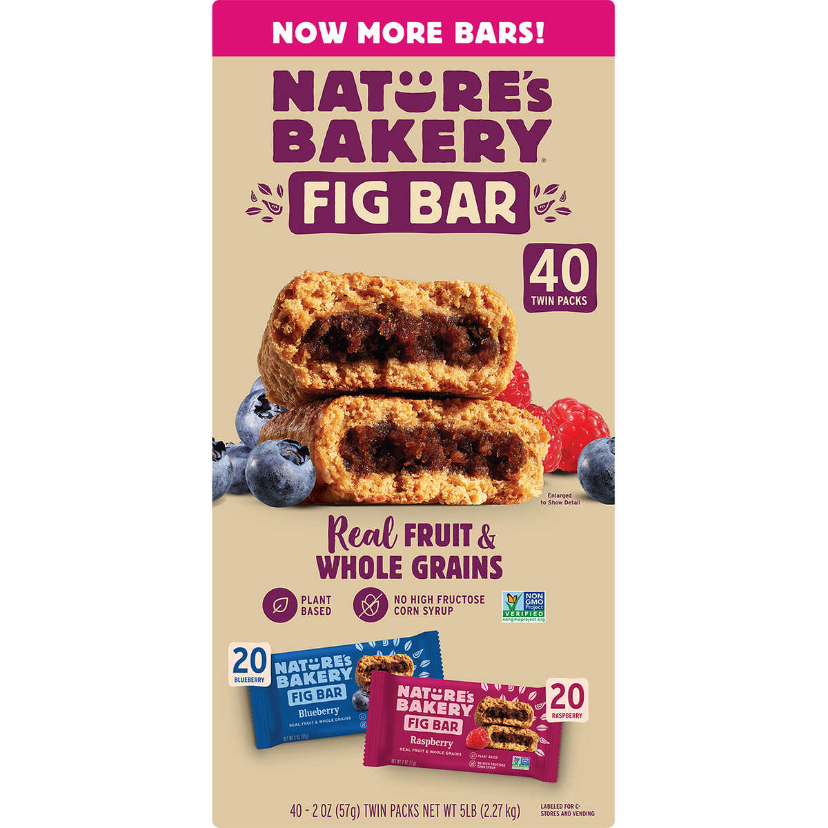 Nature's Bakery Fig Bar, Variety Pack, 2 Ounce (40 Count)
