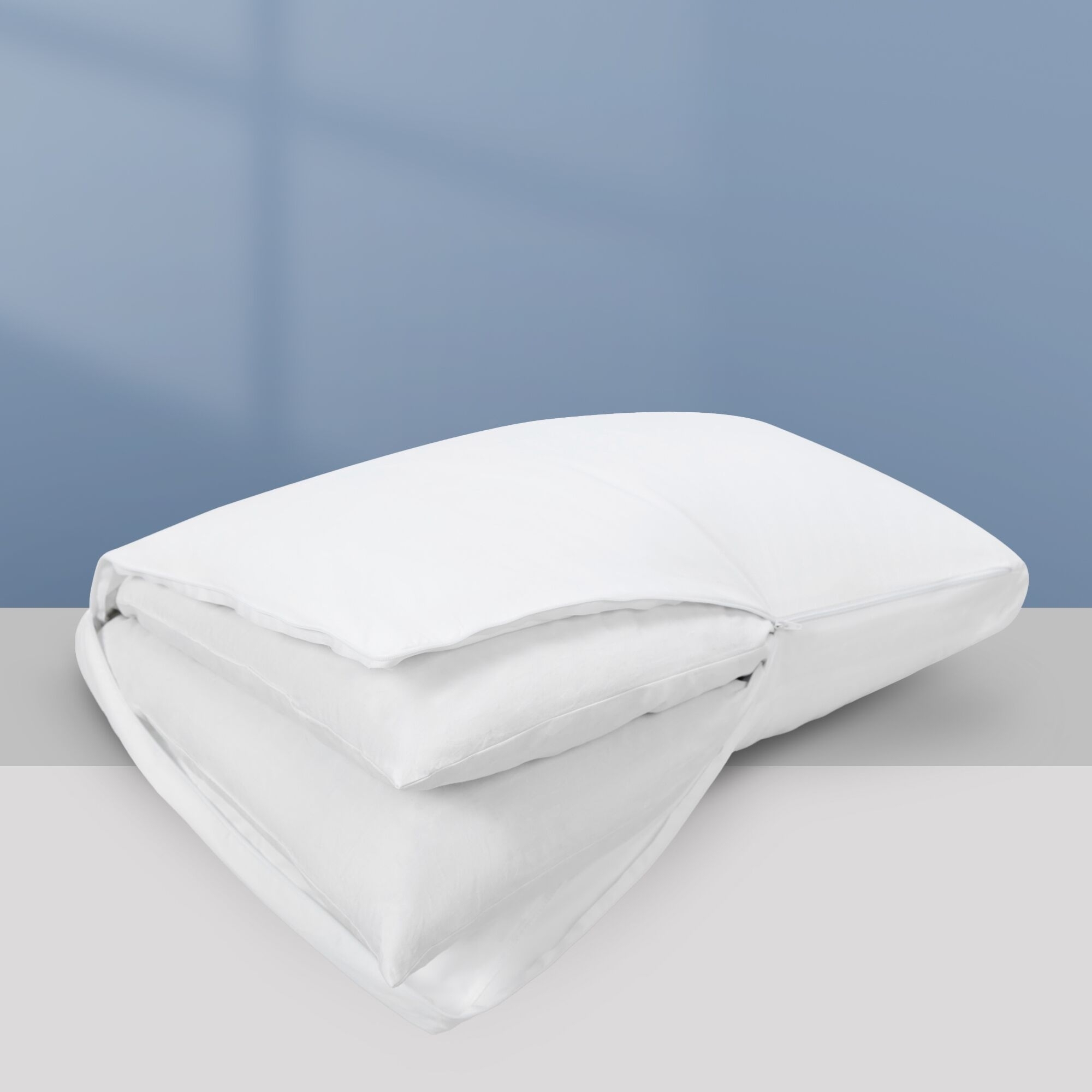 Six-in-one Down Feather Adjustable Pillow Cotton Shell