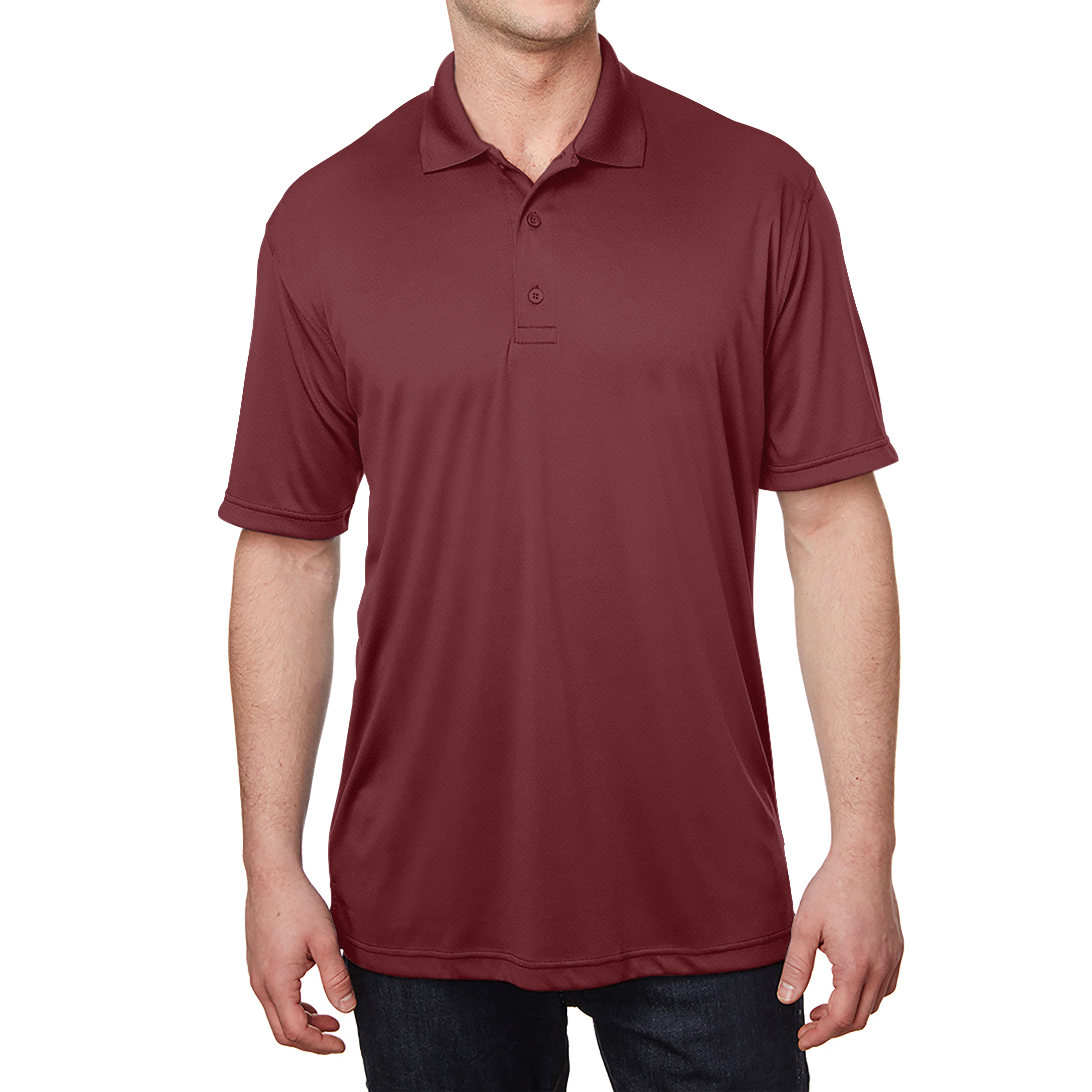 3-Pack Men's Gildan Active Moisture Wicking Dry Fit Polo Shirts - Small