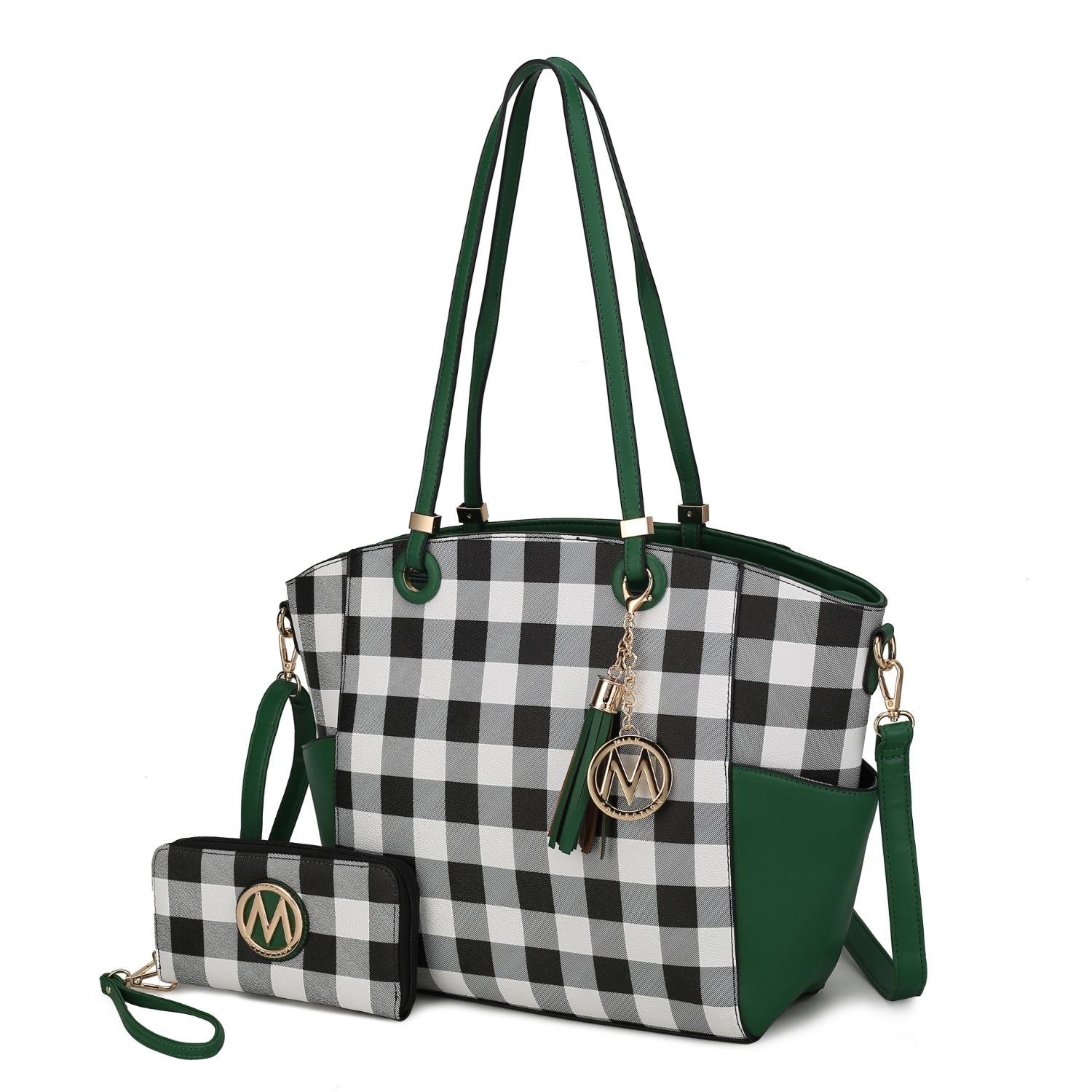 MKF Collection Karlie Tote Handbag With Wallet By Mia K - 2 Pieces - Green