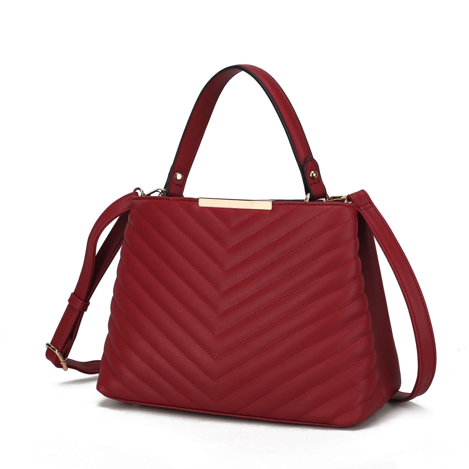 MKF Collection Dakota Satchel Handbag By Mia K - Red