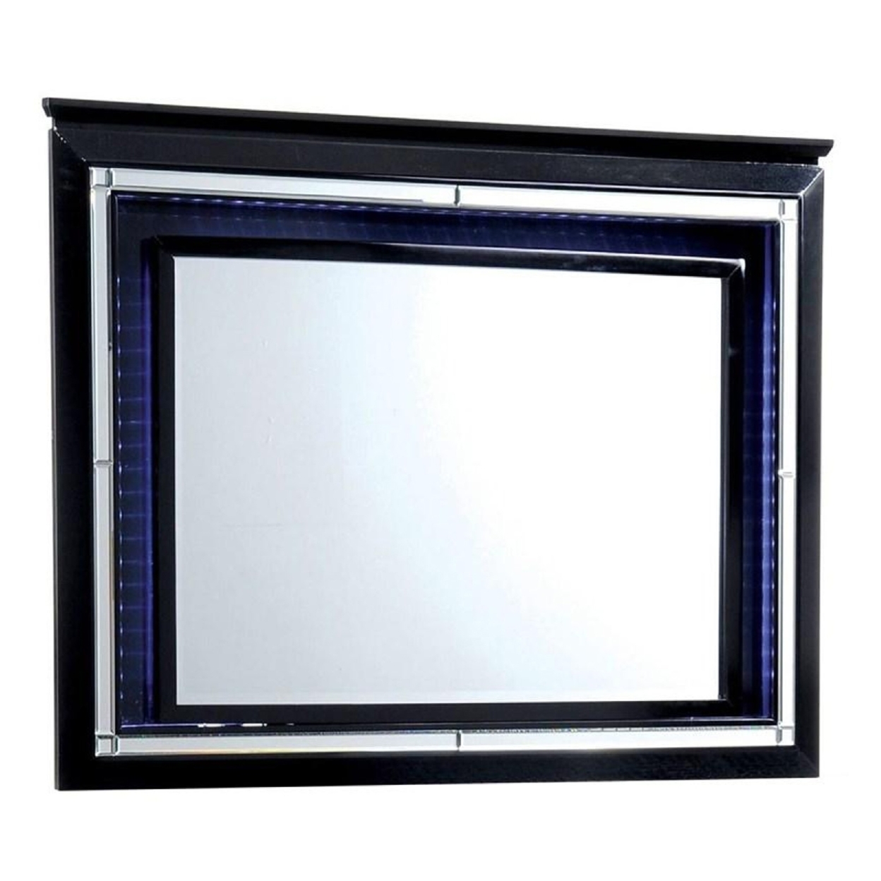 Bellaova Contemporary Style Mirror, Black- Saltoro Sherpi