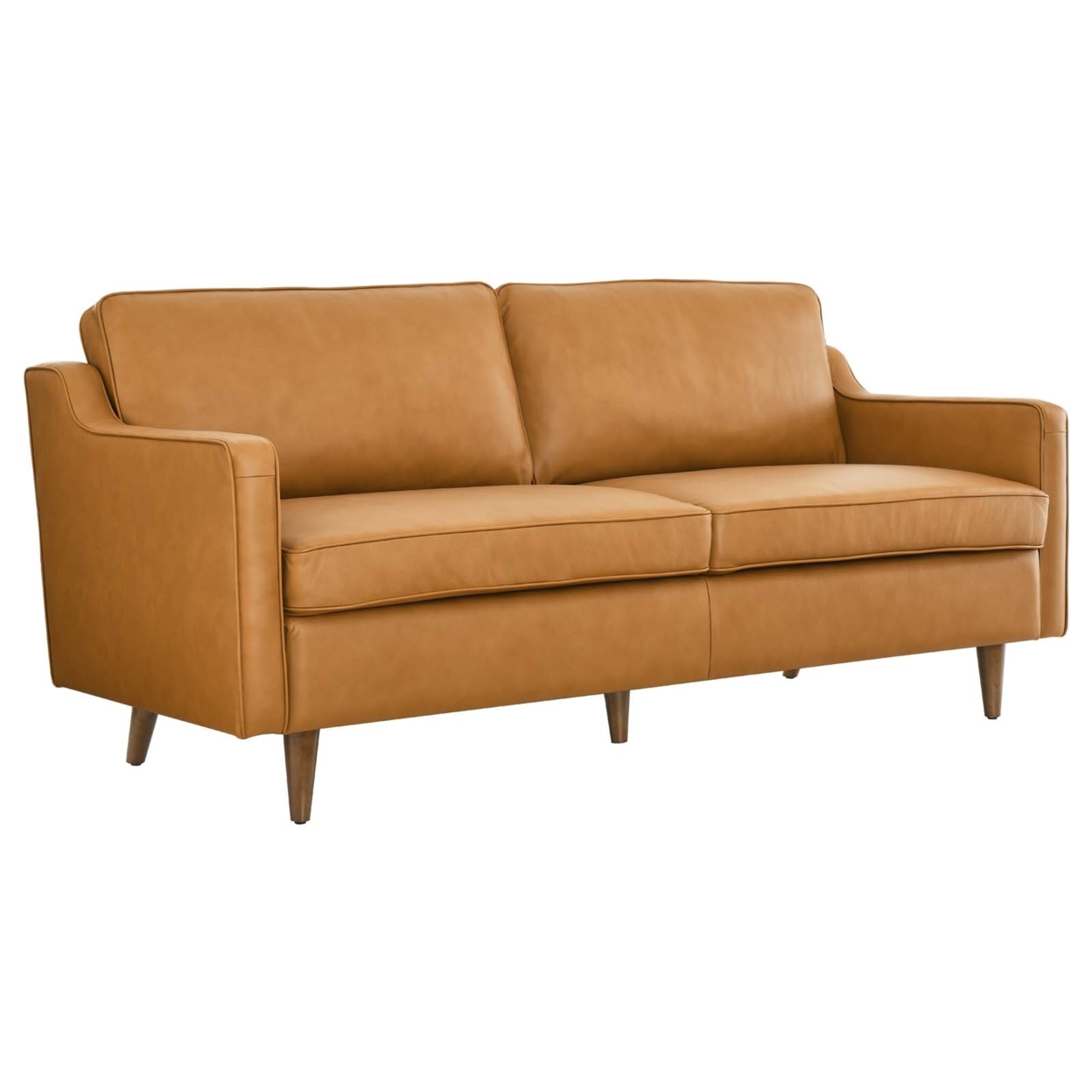 Impart Genuine Leather Sofa, Tan
