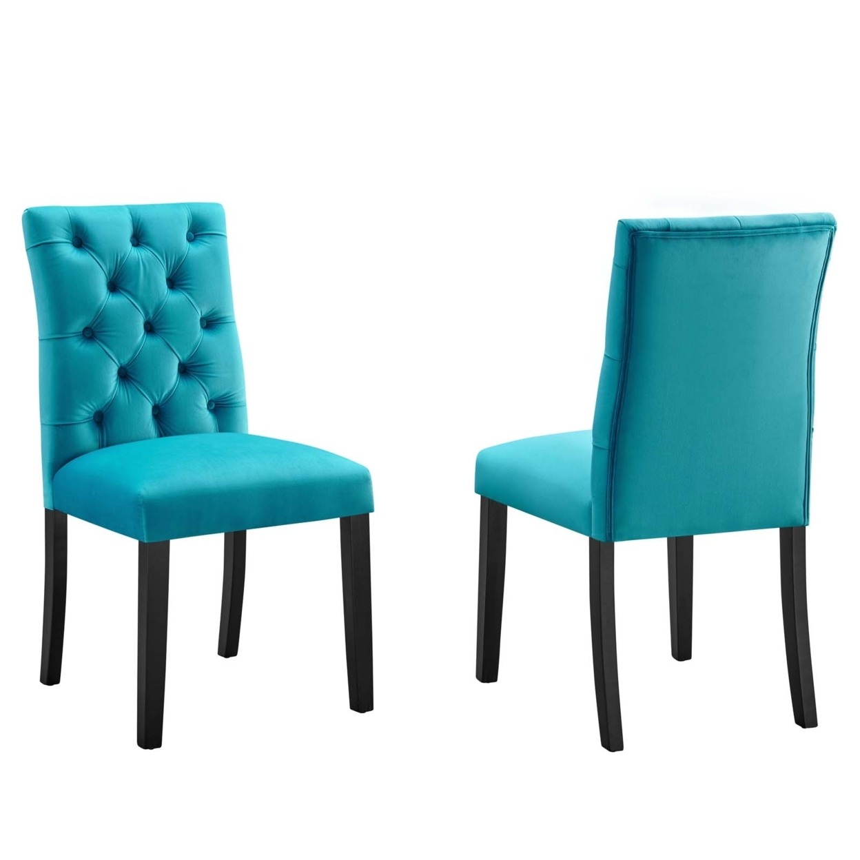 Duchess Performance Velvet Dining Chairs - Set Of 2, Blue
