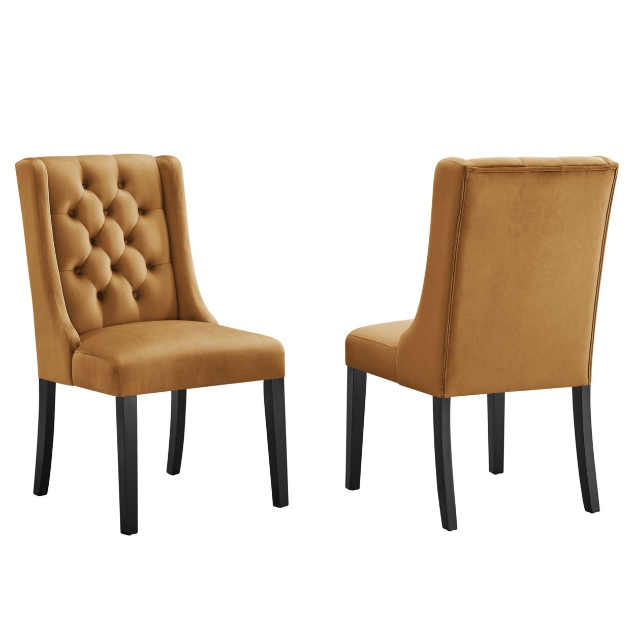 Baronet Performance Velvet Dining Chairs - Set of 2, Cognac