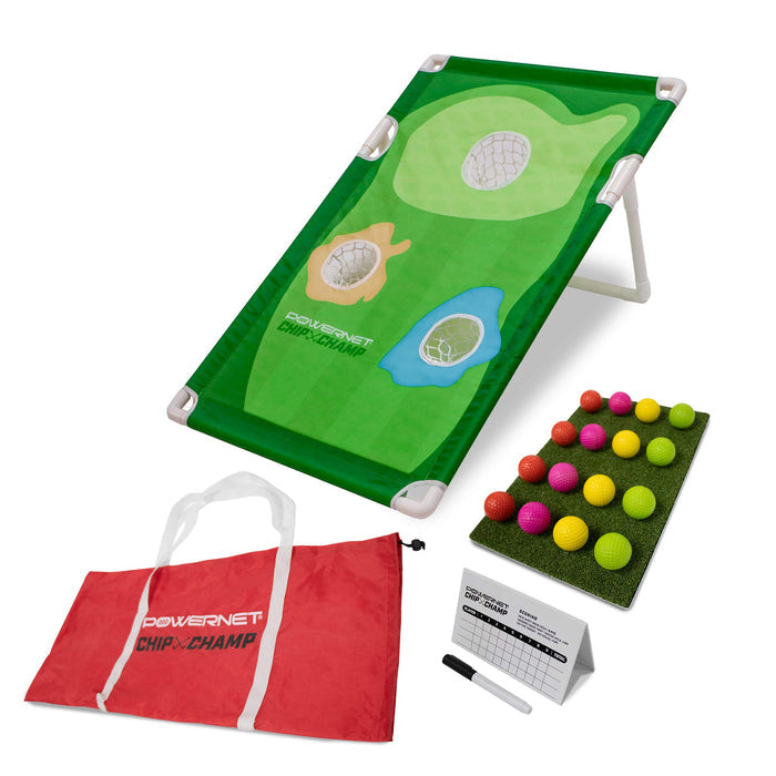 PowerNet Chip Champ Golf Portable Cornhole Game With Balls Included (1161)