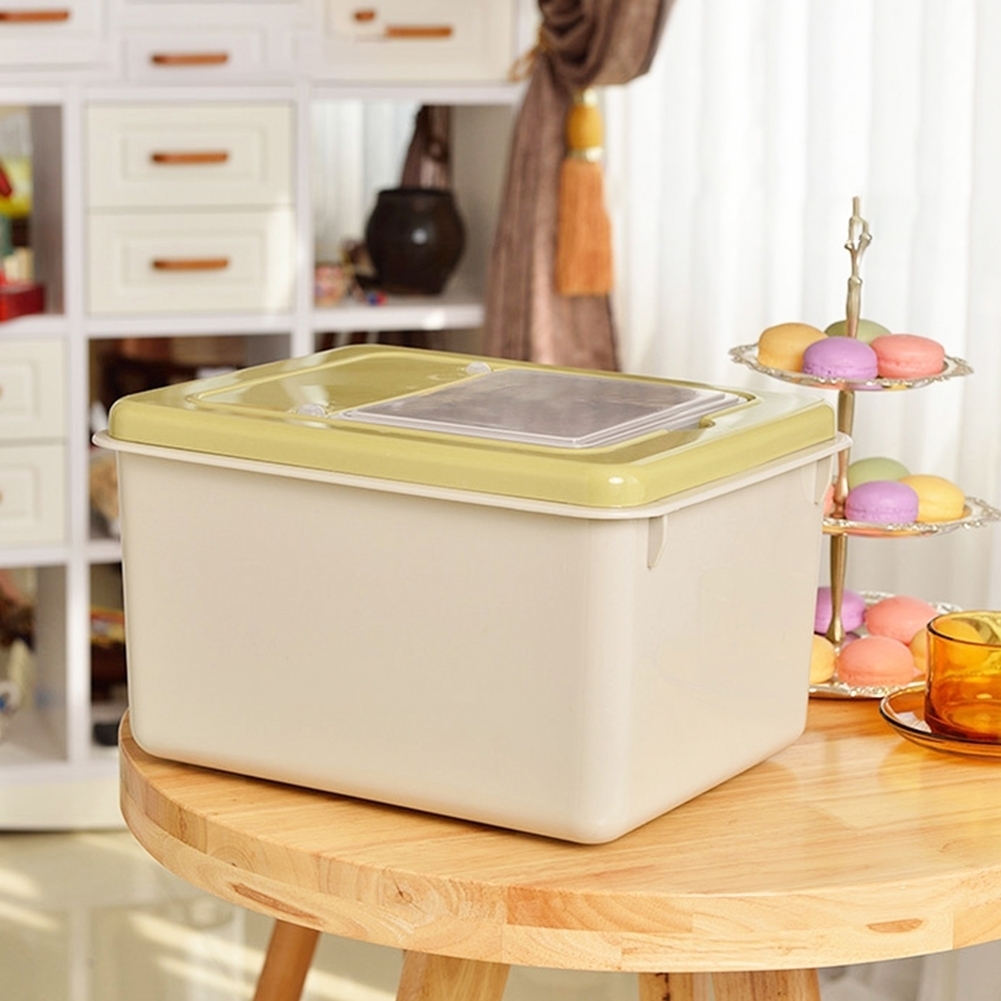 10kg Rice Storage Box Grain Cereal Dispenser Home Kitchen Flour Barrel Bucket