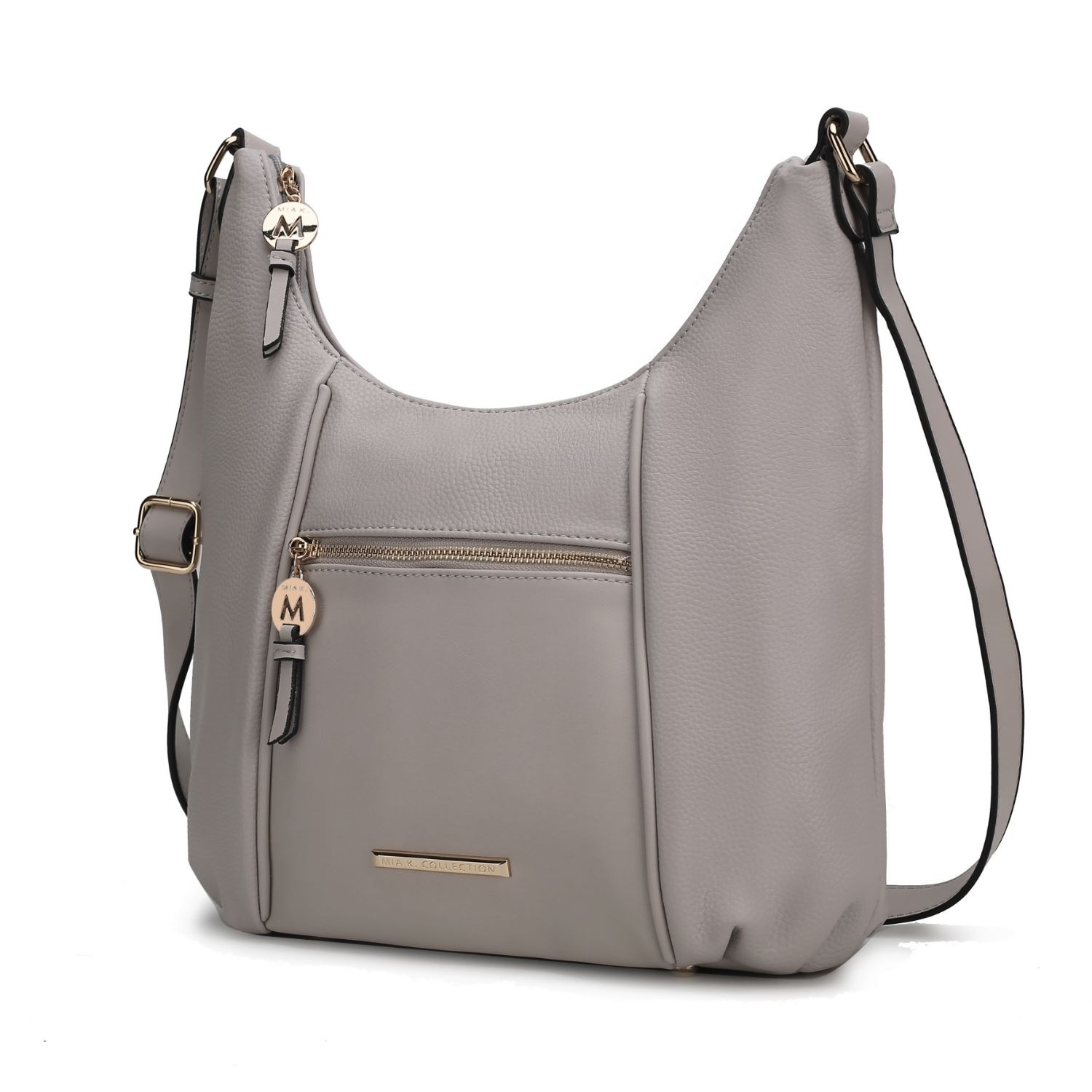 MKF Collection Lavinia Vegan Leather Womens Shoulder Handbag By Mia K - Light Gray