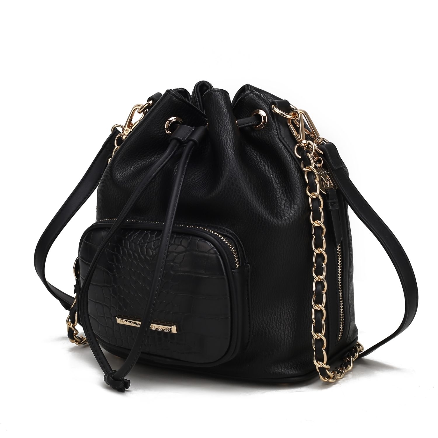 MKF Collection Azalea Bucket Handbag By Mia K - Navy