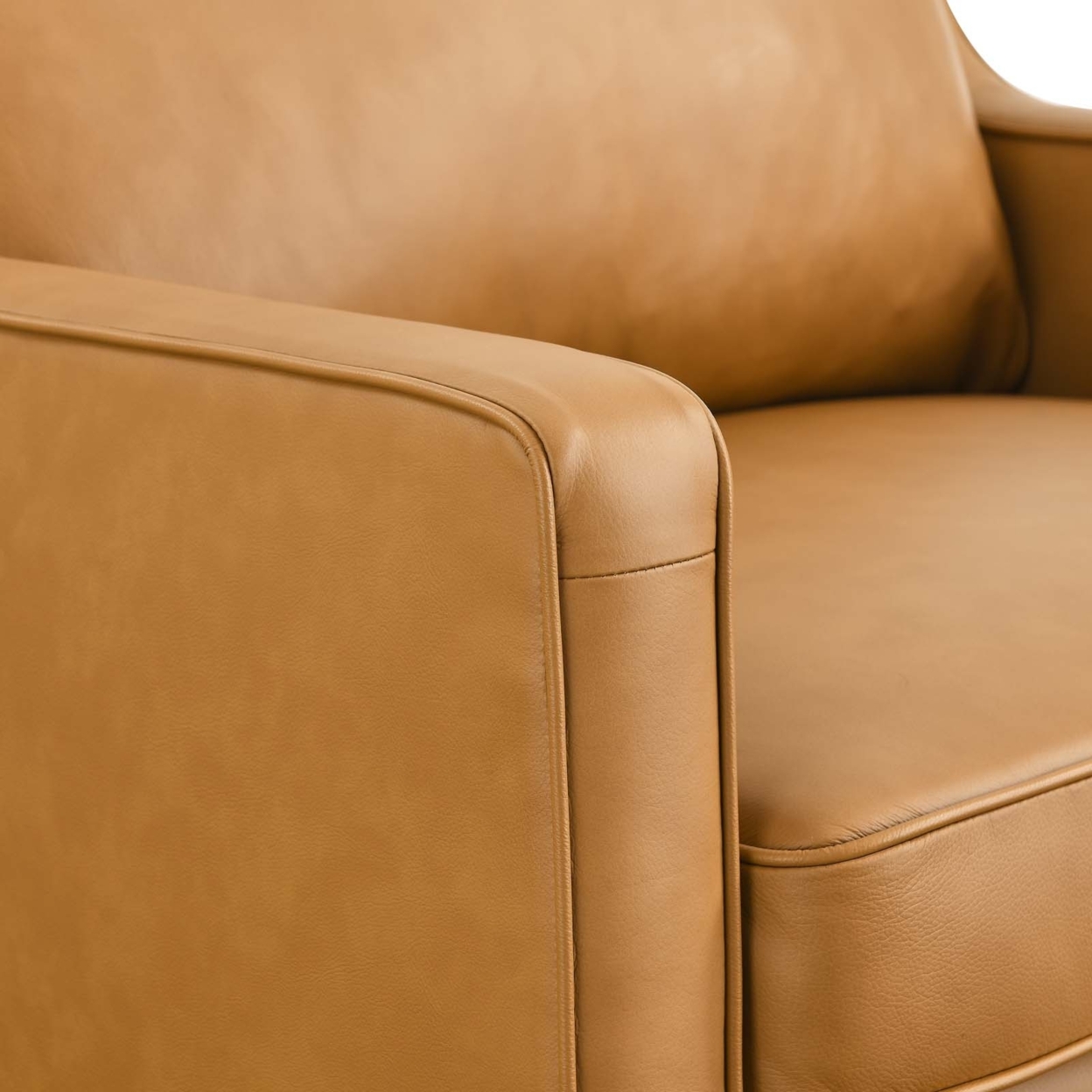 Impart Genuine Leather Armchair, Tan