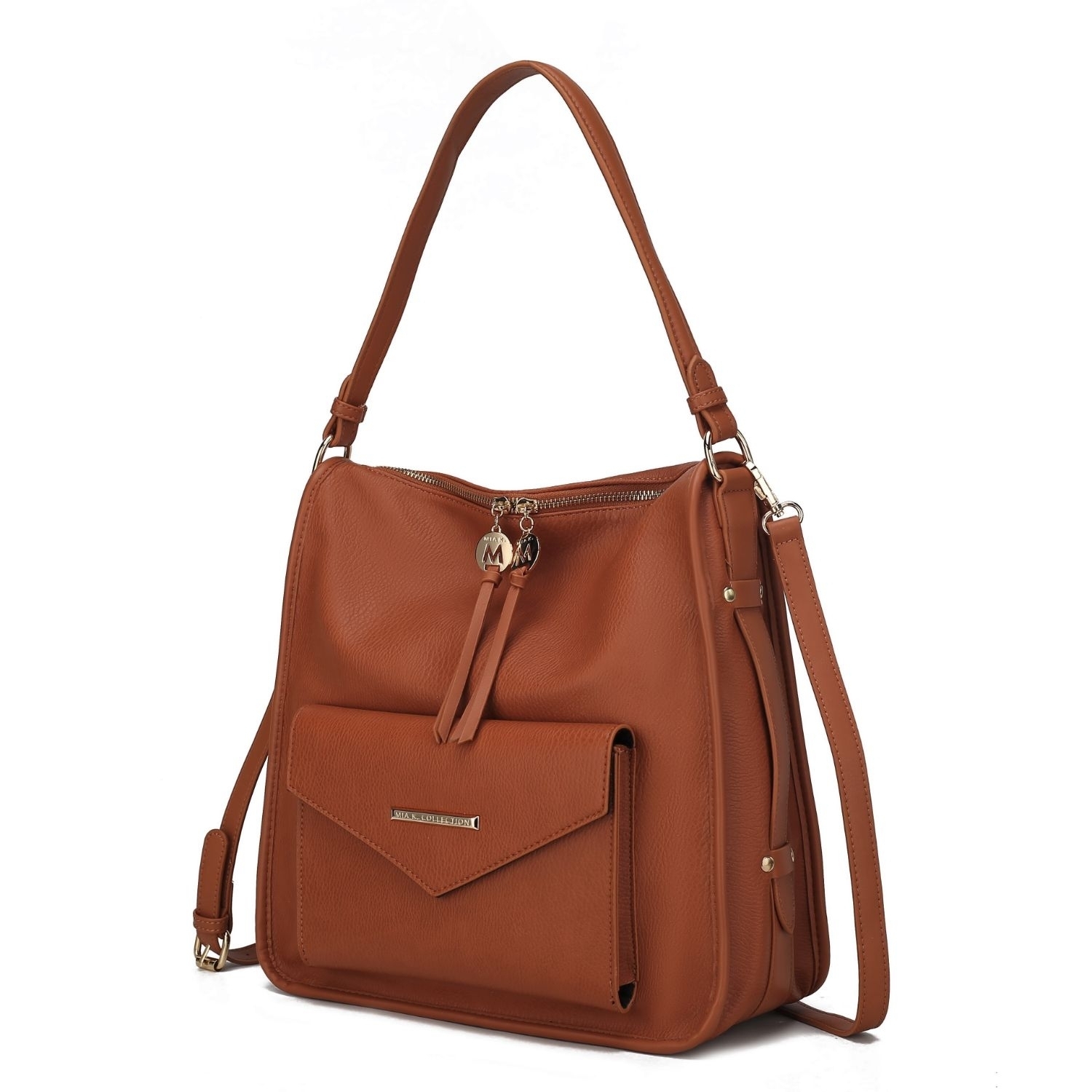 MKF Collection Vanya Shoulder Handbag By Mia K - Cognac