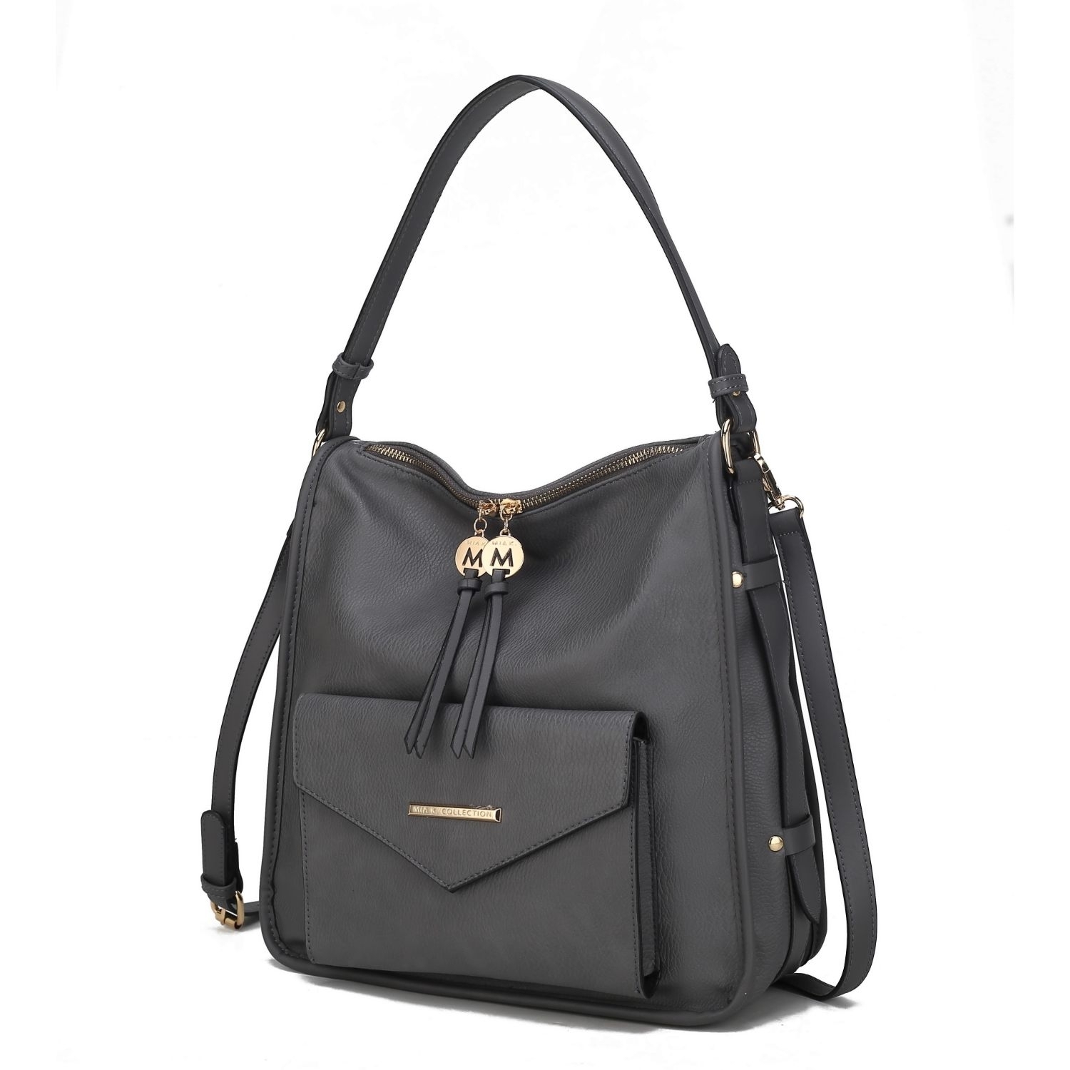 MKF Collection Vanya Shoulder Handbag By Mia K - Charcoal