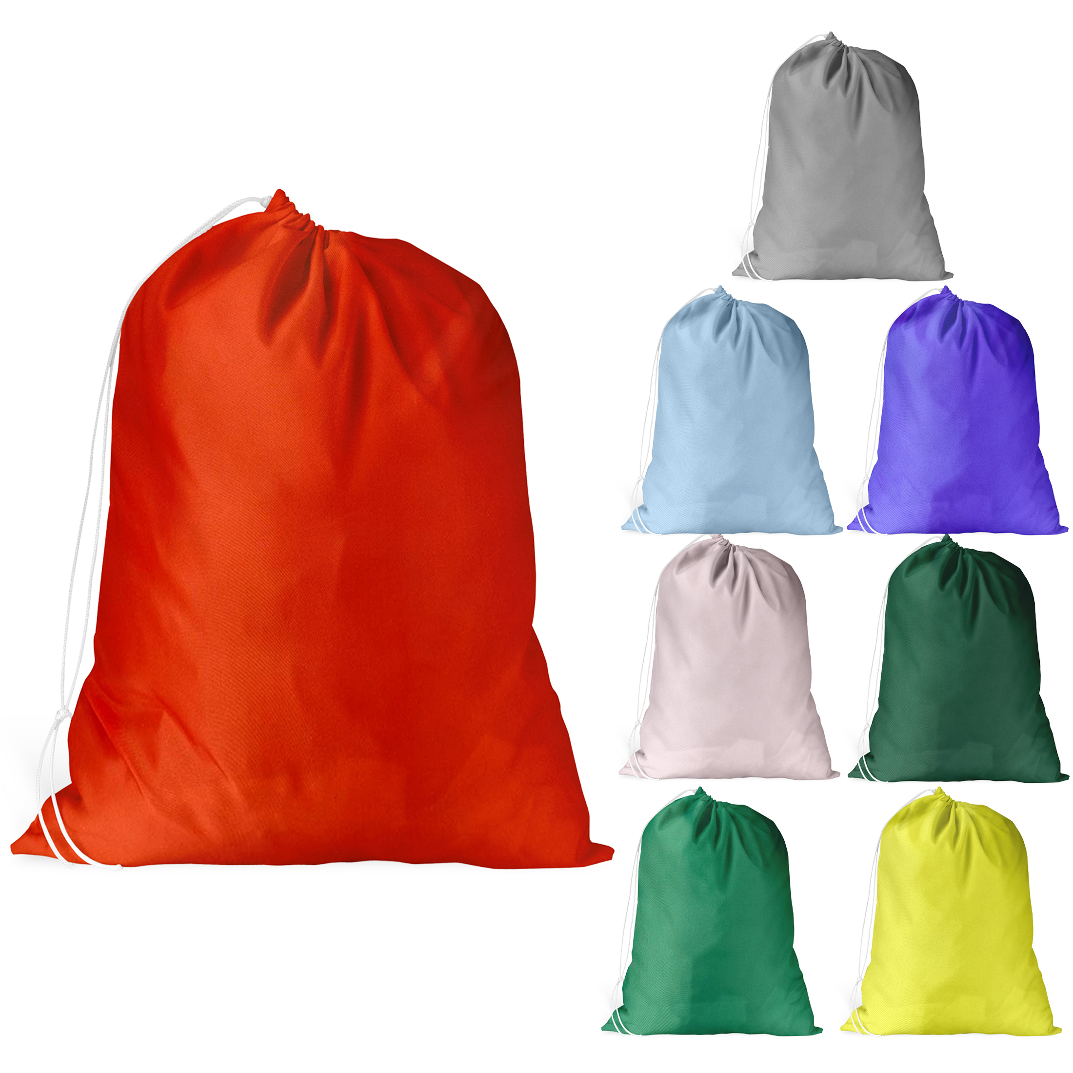 2-Pack Heavy Duty Nylon Laundry Bag With Drawstring Top Closure