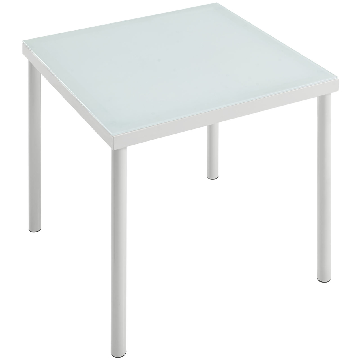 Harmony Outdoor Patio Aluminum Side Table, White