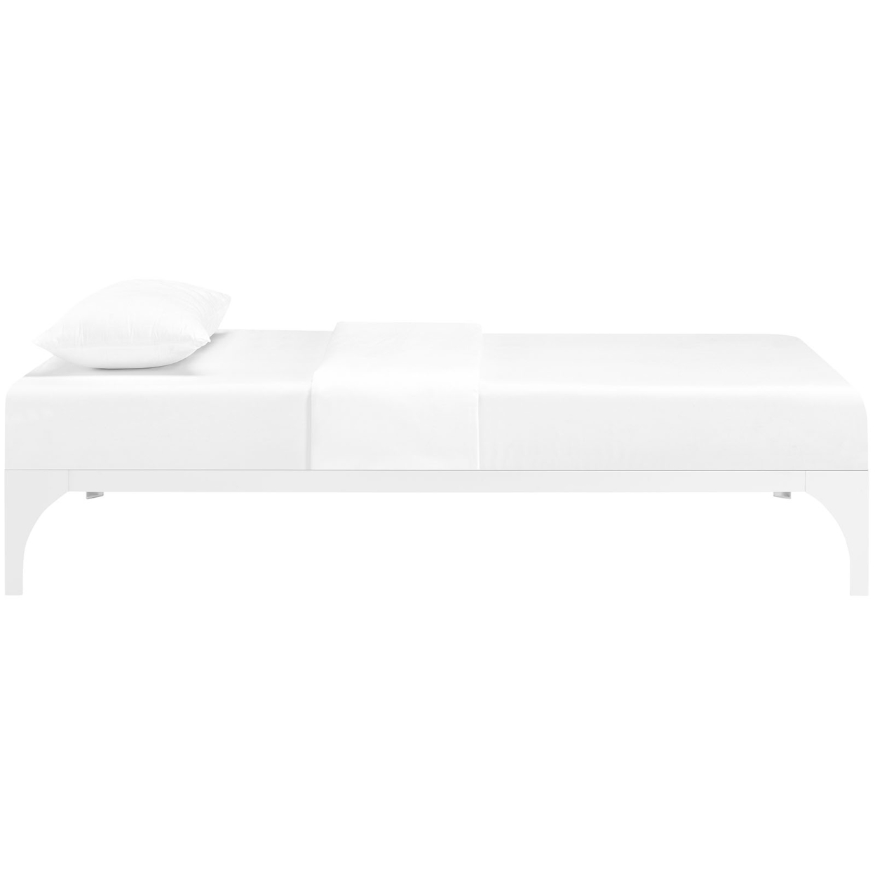 Ollie Twin Bed Frame, White