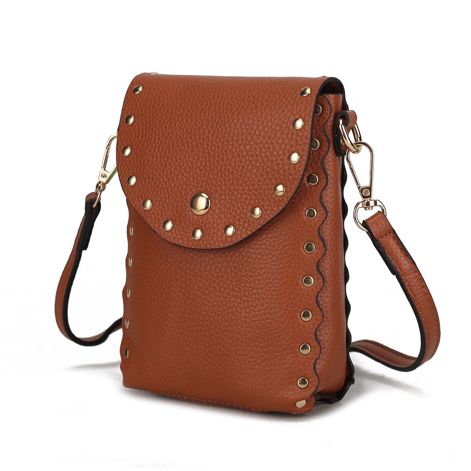 MKF Collection Filomena Vegan Leather Women's Crossbody Handbag By Mia K - Brown