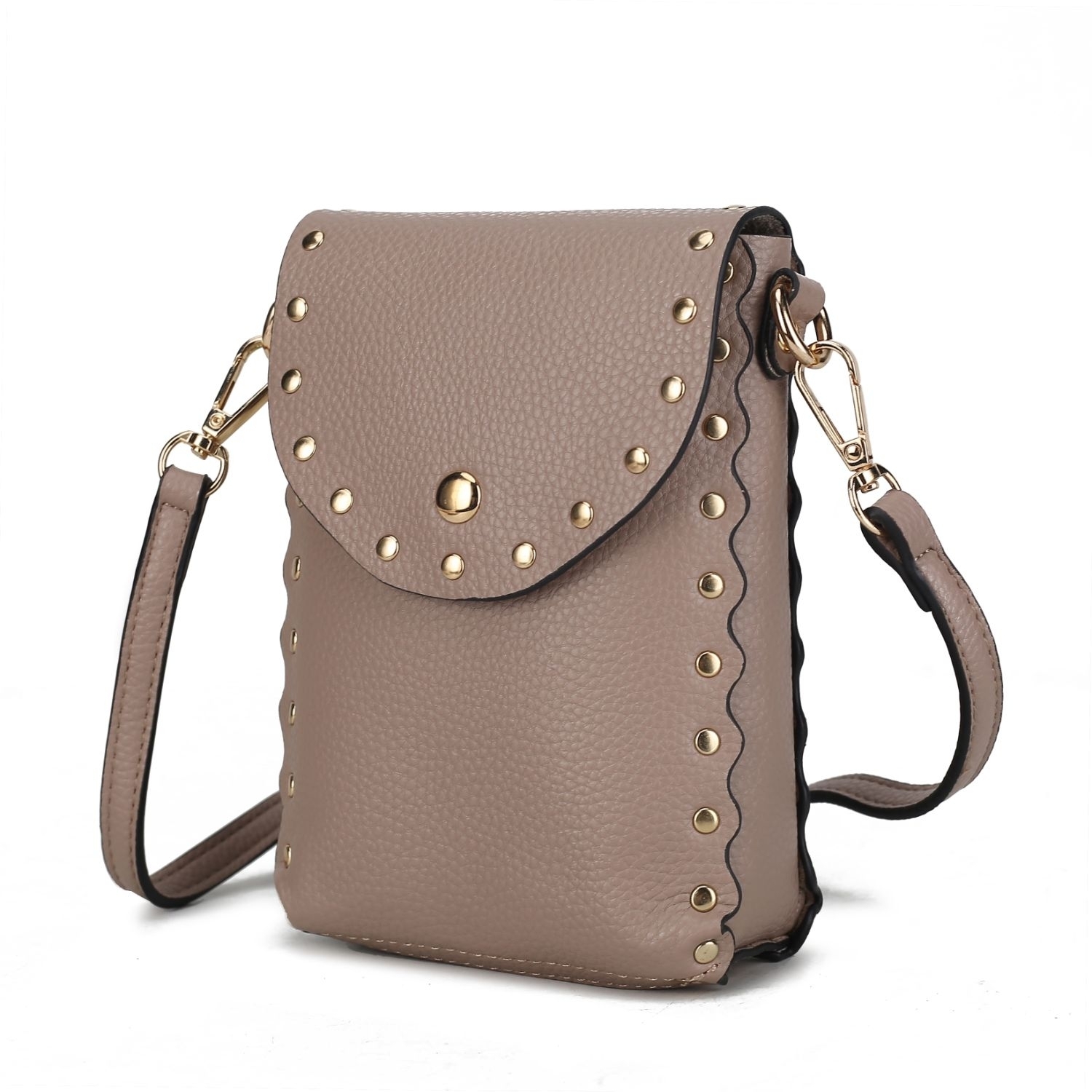MKF Collection Filomena Vegan Leather Women's Crossbody Handbag By Mia K - Taupe