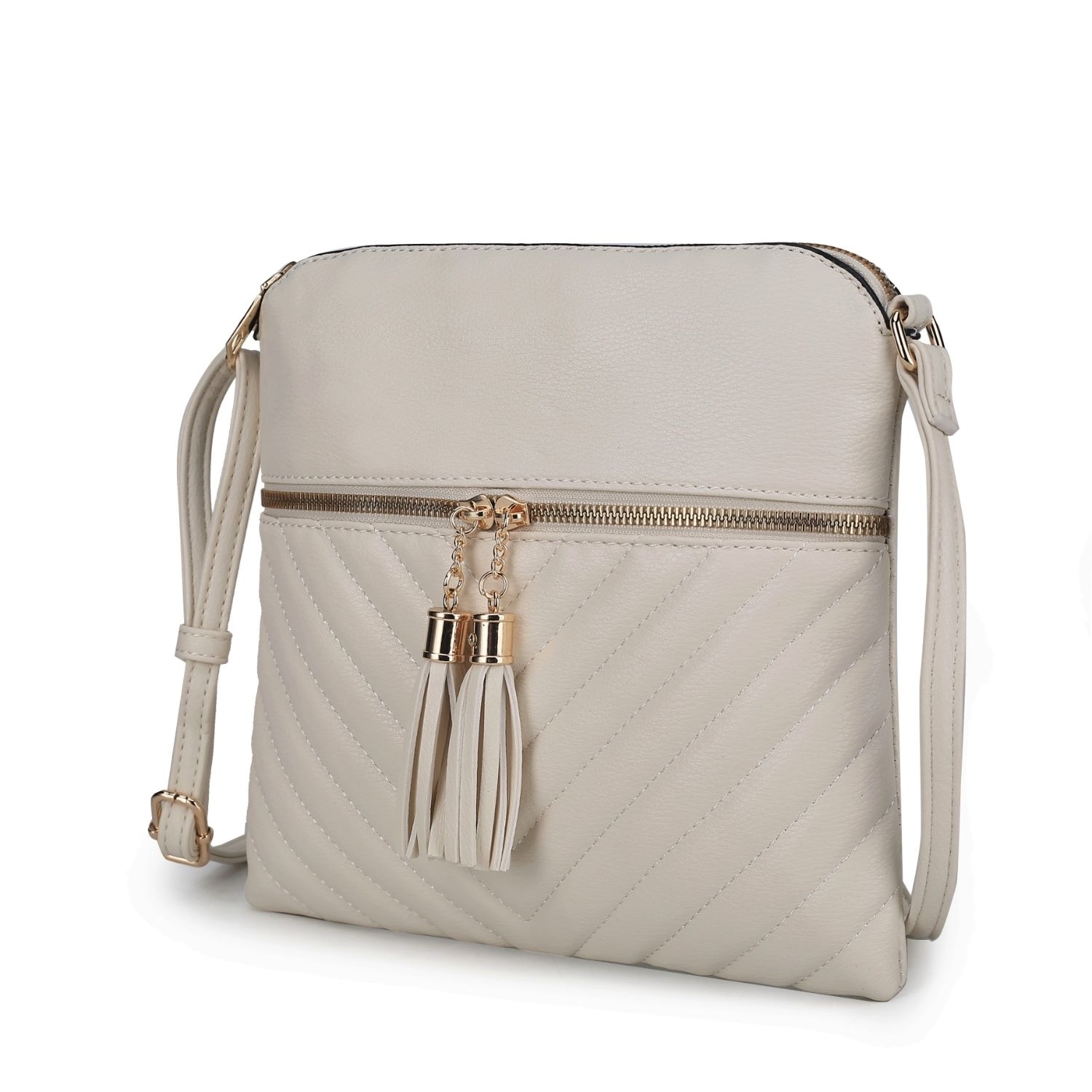 MKF Collection Winnie Crossbody Handbag For Women's Vegan Leather Medium Messenger Handbag By Mia K. - Black