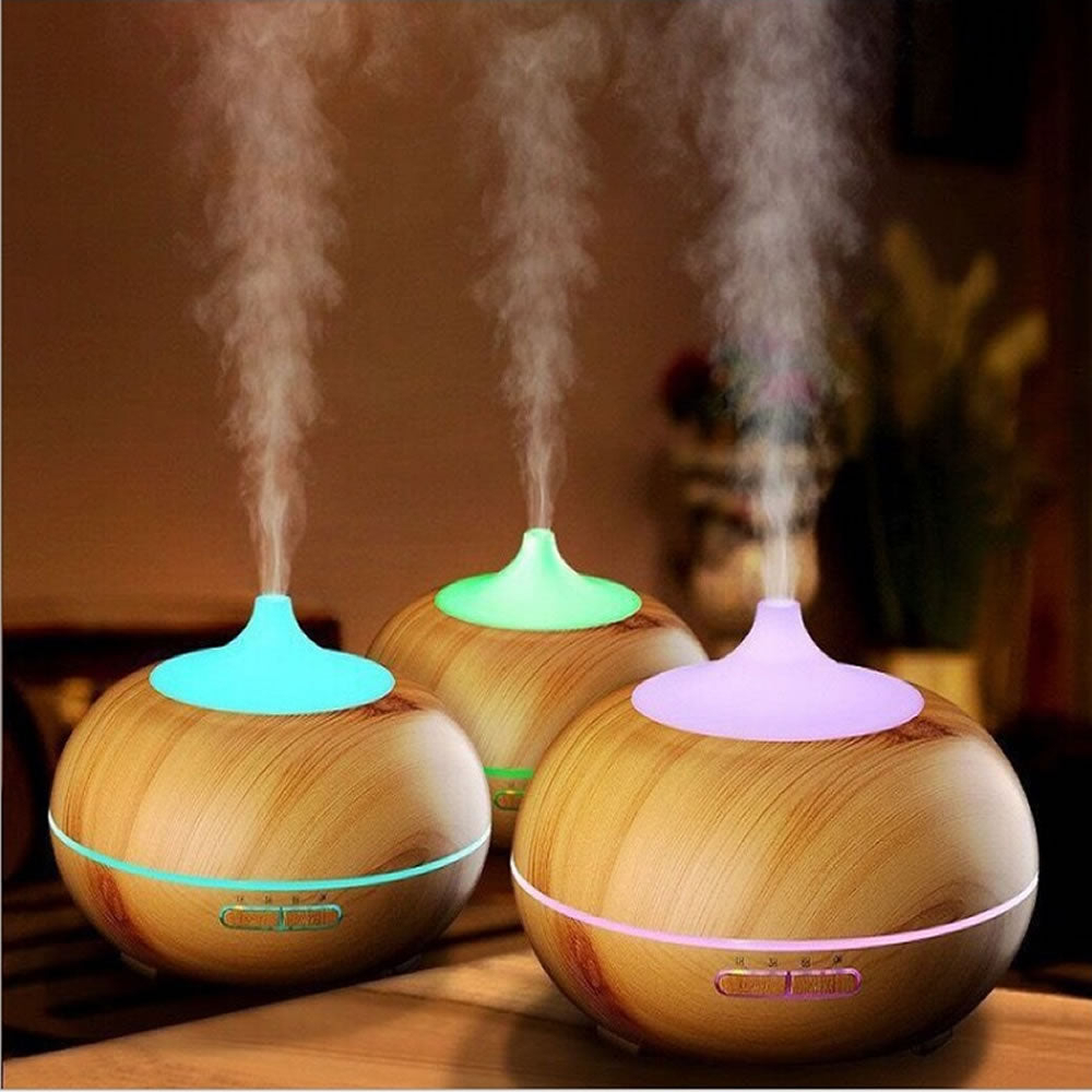 Mistyrious Essential Oil Humidifier Natural Oak Design With Easy Remote - OAK