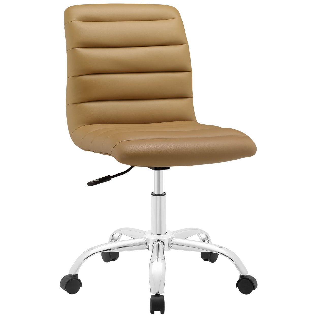 Ripple Armless Mid Back Office Chair, EEI-1532-TAN