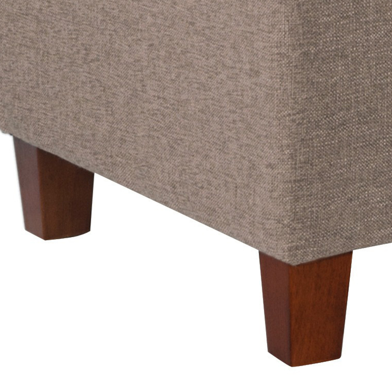 Textured Fabric Upholstered Tufted Wooden Bench With Hinged Storage, Brown- Saltoro Sherpi