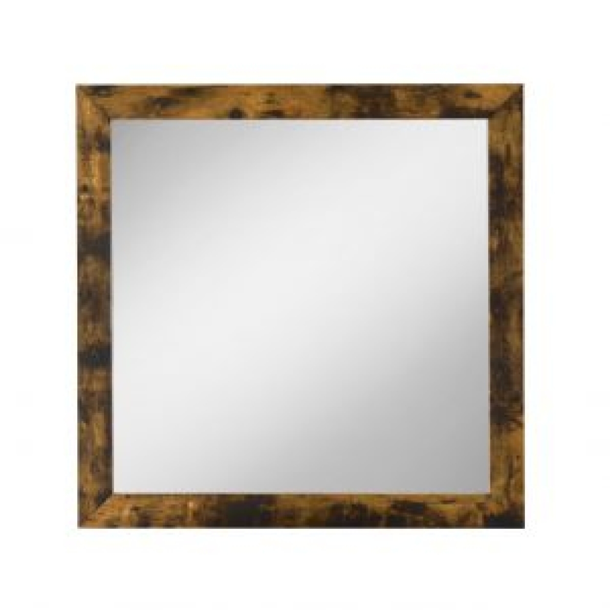 35 Inch Wood Rectangular Mirror, Portrait, Rustic Oak Brown- Saltoro Sherpi