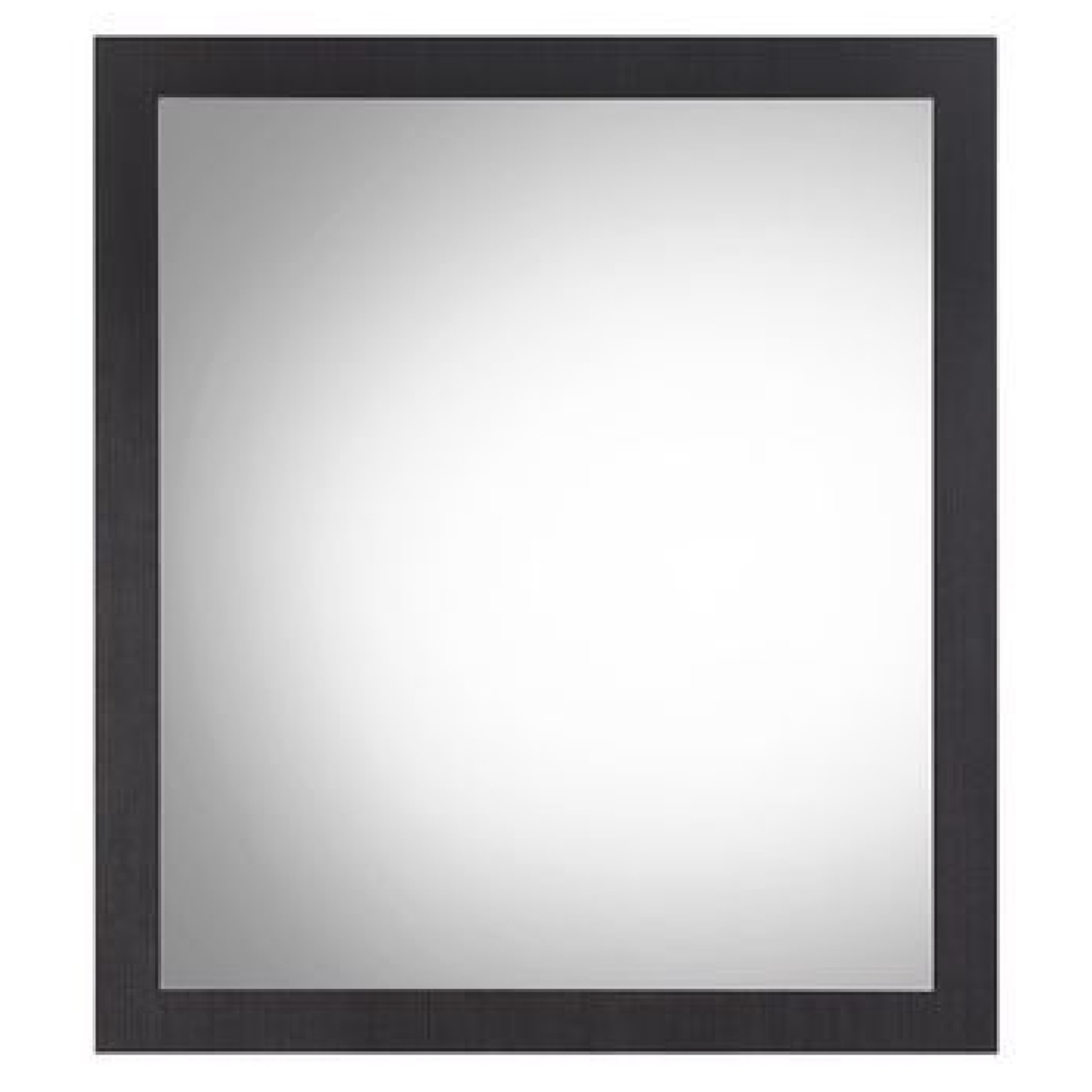32 Inch Wall Mirror, Sleek Rectangular Portrait Wood Frame, Black- Saltoro Sherpi