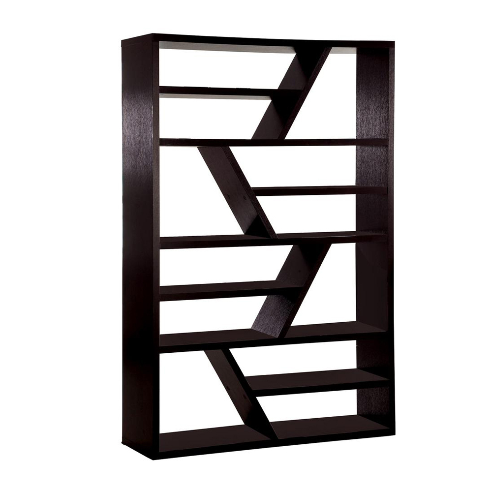 Kamloo Contemporary Display Shelf , Espresso- Saltoro Sherpi