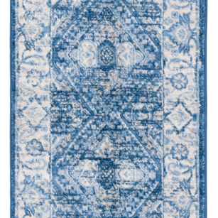 SAFAVIEH Brentwood Collection BNT800A Ivory / Navy Rug - 6'-7 X 6'-7 Square