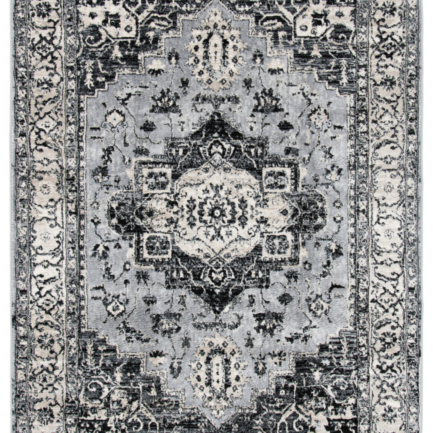 SAFAVIEH Brentwood Collection BNT851H Grey / Black Rug - 3' X 5'