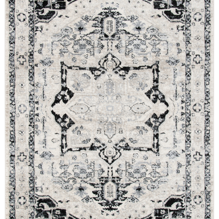 SAFAVIEH Brentwood Collection BNT852A Ivory / Black Rug - 5' 3 X 7' 6