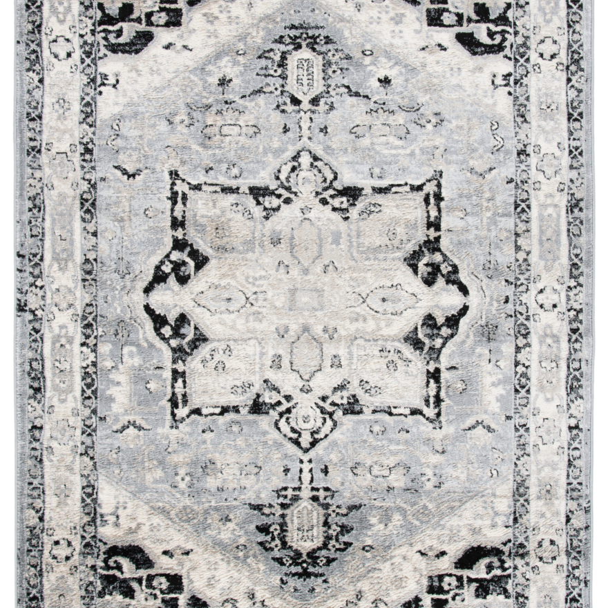 SAFAVIEH Brentwood Collection BNT852H Silver / Black Rug - 3' X 5'