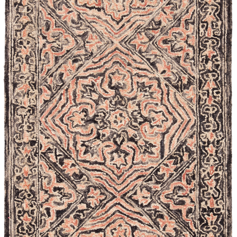 SAFAVIEH Trace Collection TRC507Z Handmade Black/Red Rug - 3' X 5'
