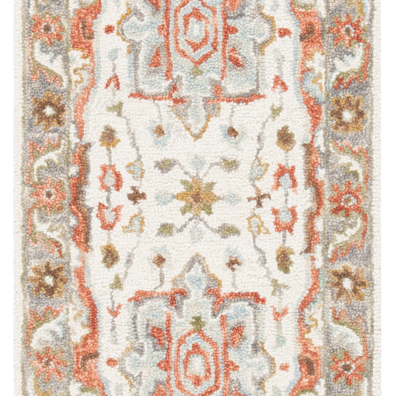 SAFAVIEH Trace Collection TRC523A Handmade Ivory/Red Rug - 2' 3 X 8'