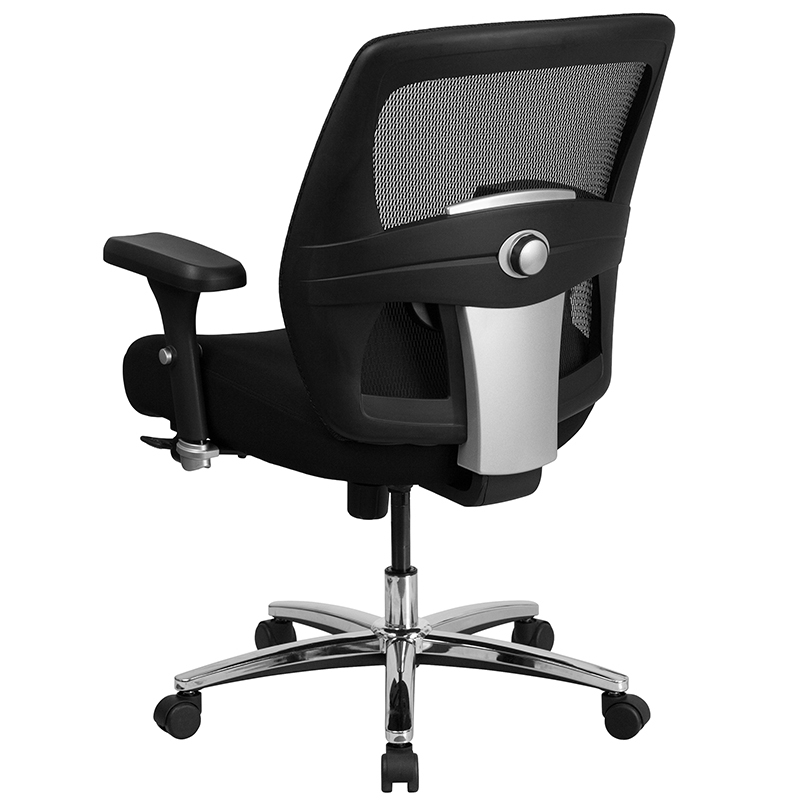 Hercules Series 247 Intensive Use Big & Tall 500 Lb. Rated Black Mesh Executive Ergonomic Office Chair With Ratchet Back