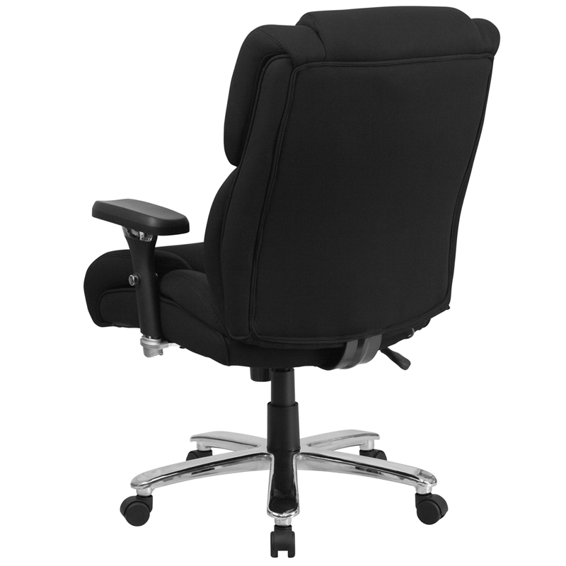 Hercules Series 247 Intensive Use Big & Tall 400 Lb. Rated Black Fabric Executive Ergonomic Office Chair With Lumbar Knob