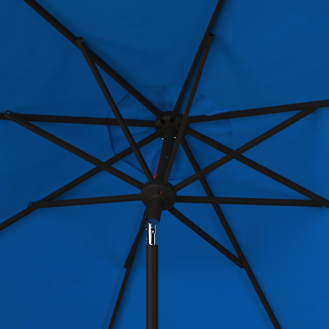SAFAVIEH Outdoor Collection Elegant Valance 9-Foot Tilt Umbrella Pacific Blue