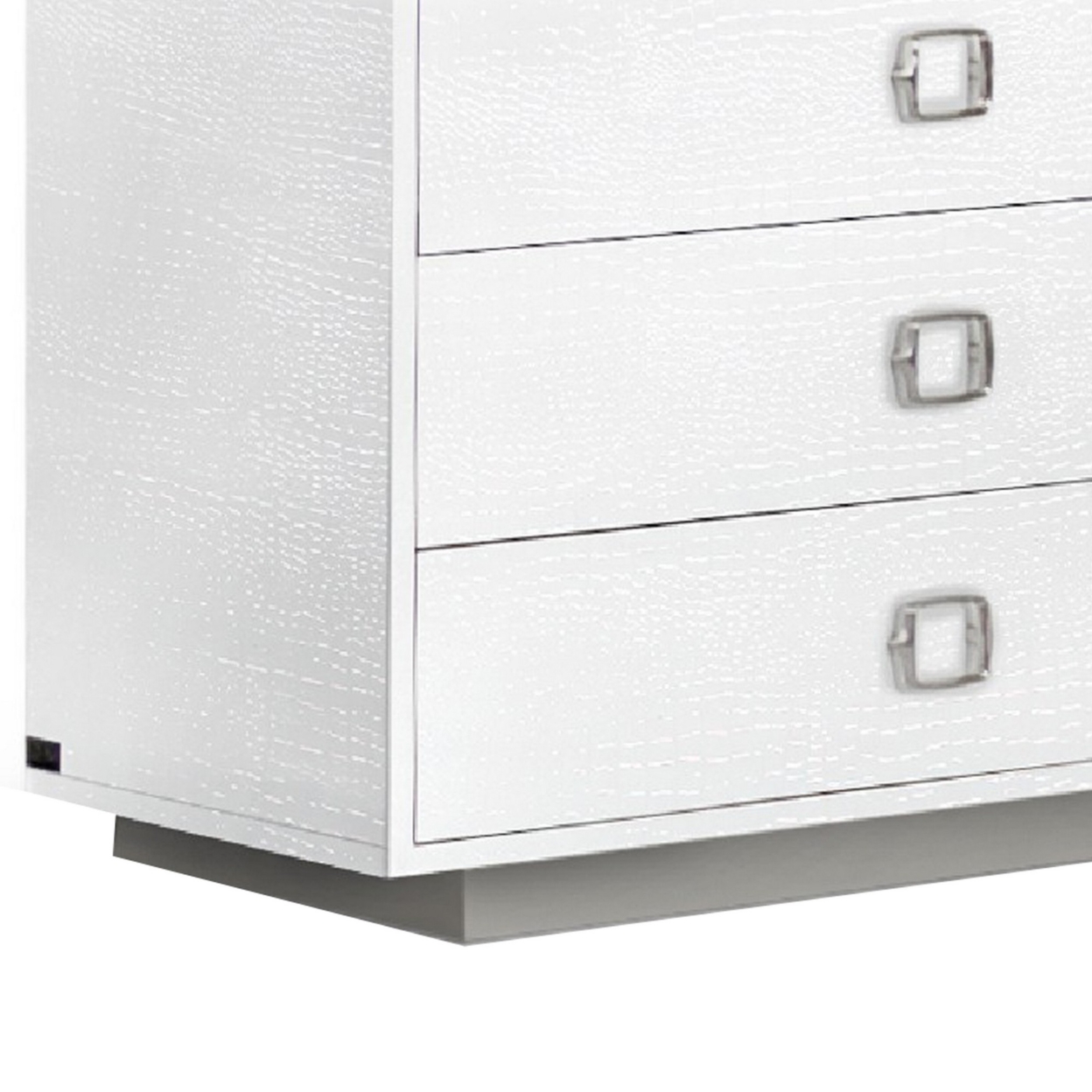 Hart 63 Inch Modern Dresser, 6 Drawers, Textured Lacquer Finish, White- Saltoro Sherpi