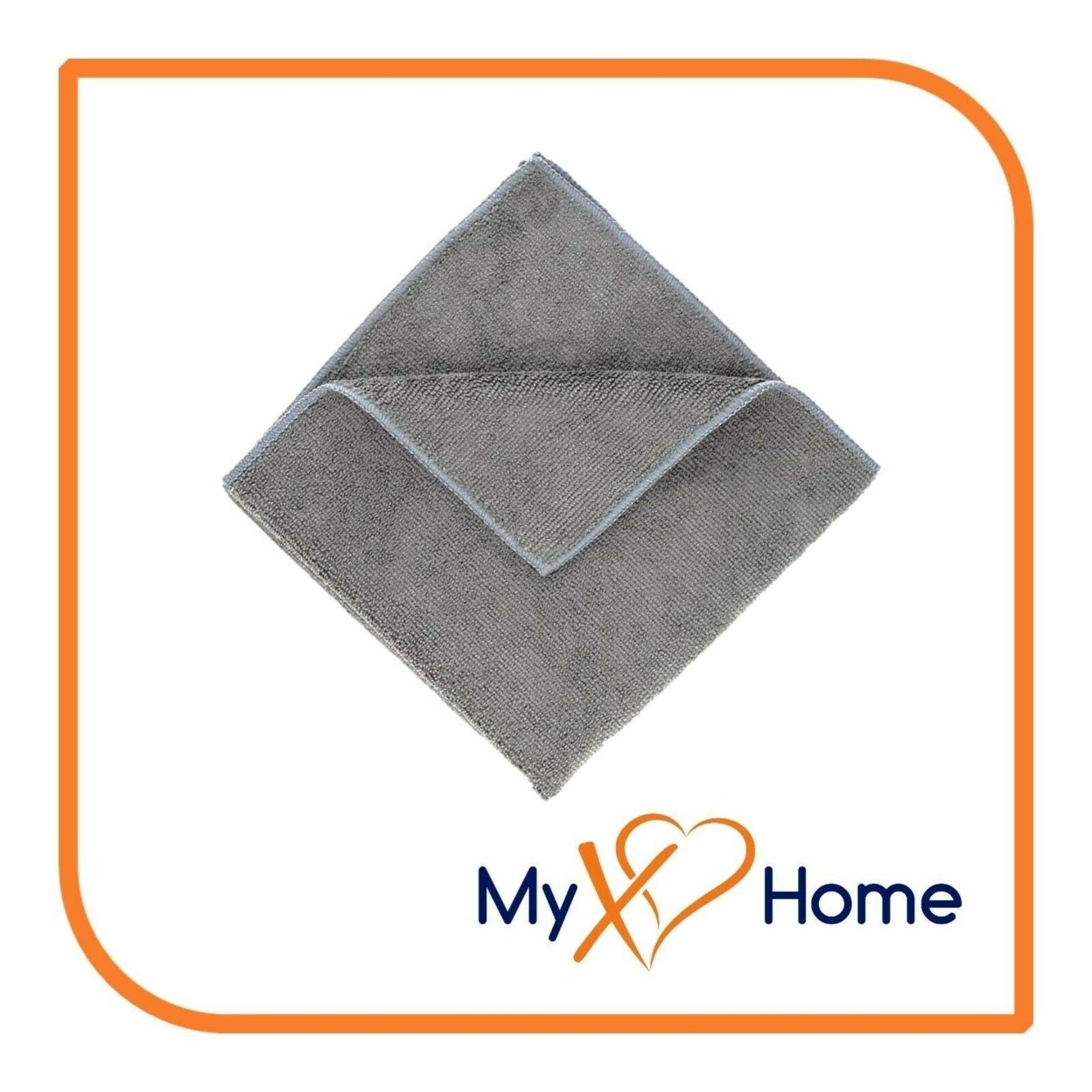 12 x 12 Gray Microfiber Towel by MyXOHome - h) 48 Towels, XOH-CLE-TOW-MIC-1250x48