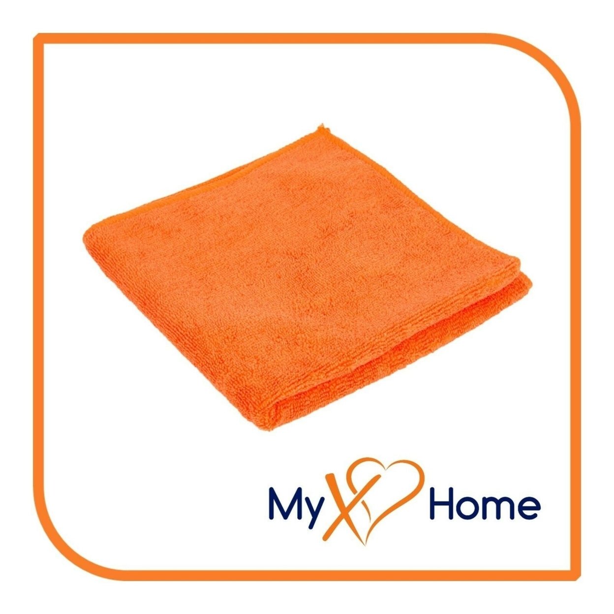 12 x 12 Orange Microfiber Towel by MyXOHome - j) 120 Towels, XOH-CLE-TOW-MIC-1235x120