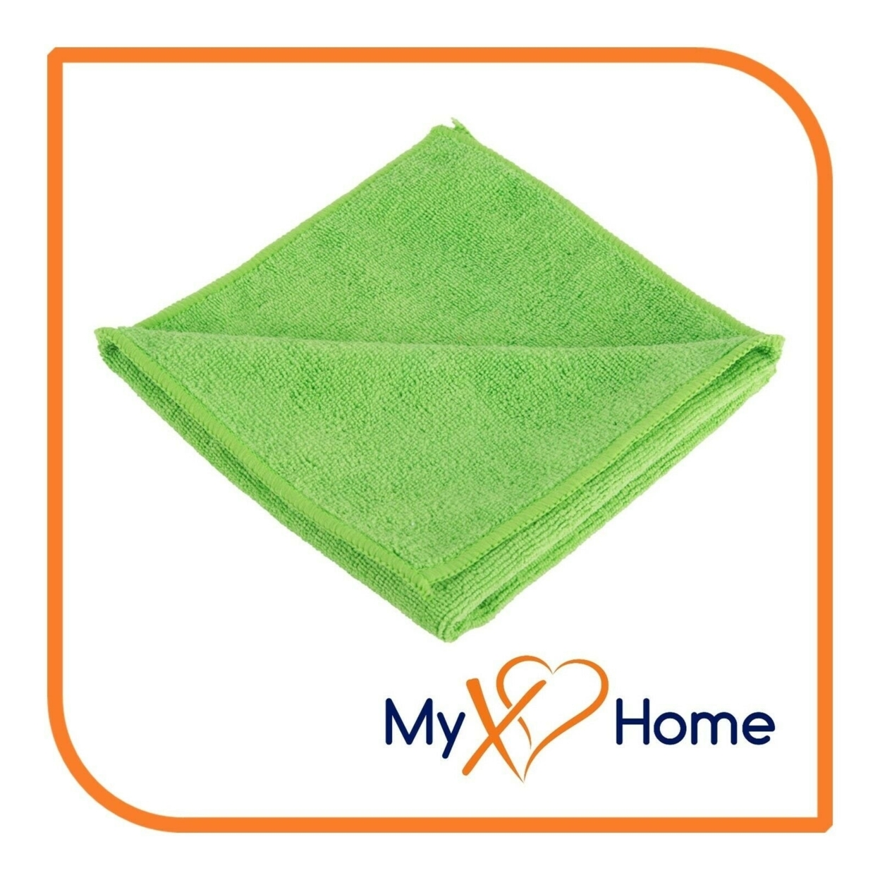 12 x 12 Green Microfiber Towel by MyXOHome - h) 48 Towels, XOH-CLE-TOW-MIC-1245x48