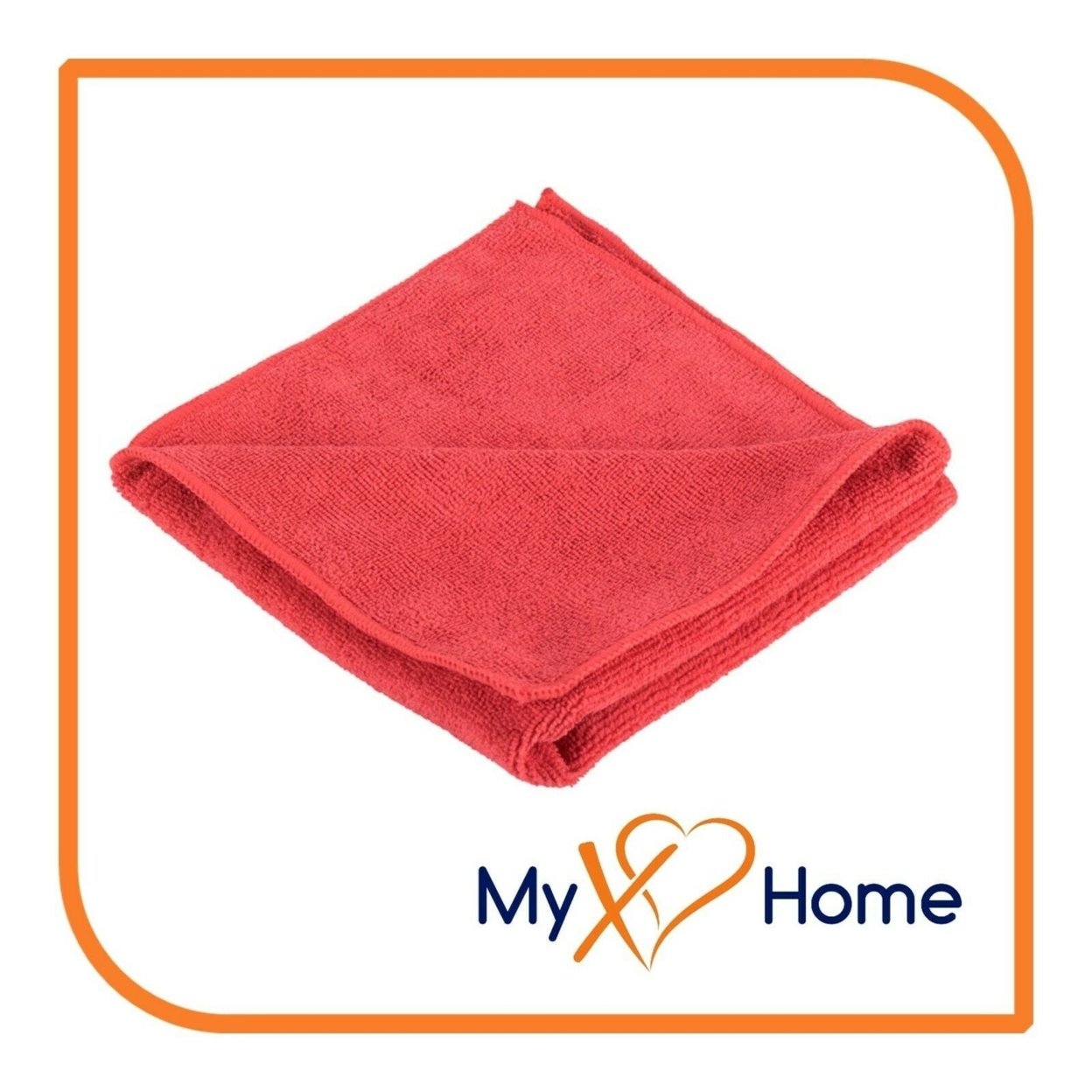 12 x 12 Red Microfiber Towel by MyXOHome - j) 120 Towels, XOH-CLE-TOW-MIC-1225x120