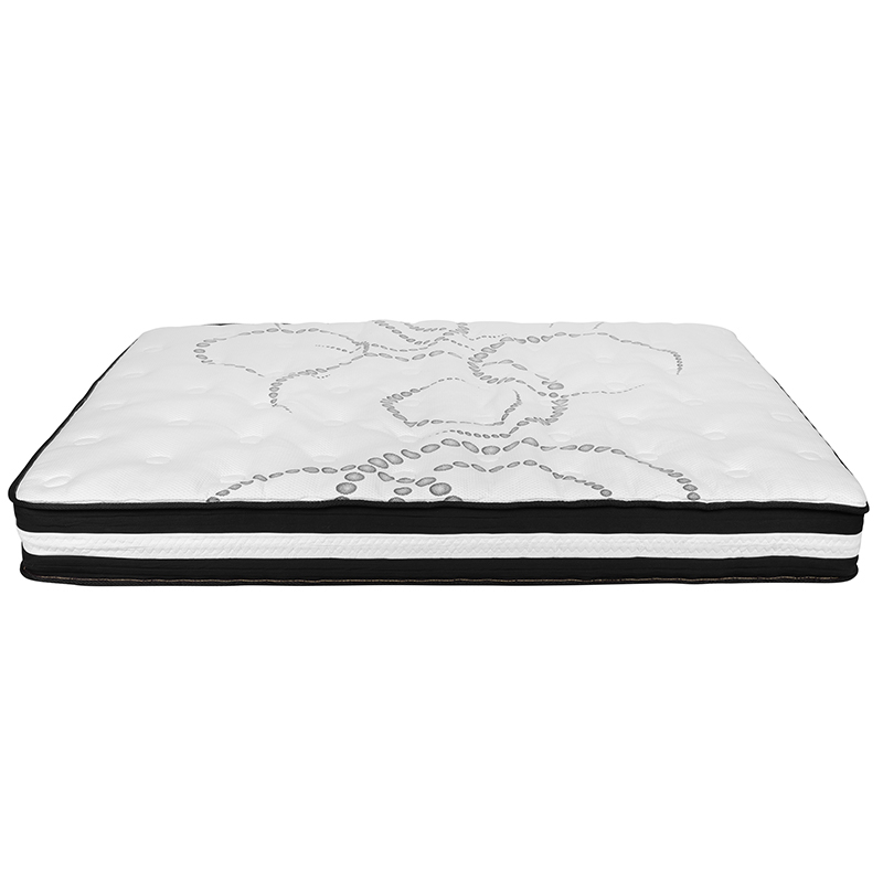 Capri Comfortable Sleep 10 Inch CertiPUR-US Certified Hybrid Pocket Spring Mattress, Queen Mattress In A Box
