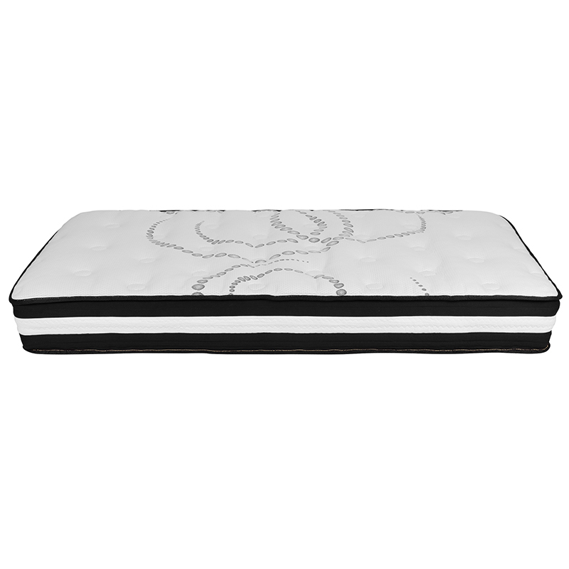 Capri Comfortable Sleep 10 Inch CertiPUR-US Certified Hybrid Pocket Spring Mattress, Twin Mattress In A Box