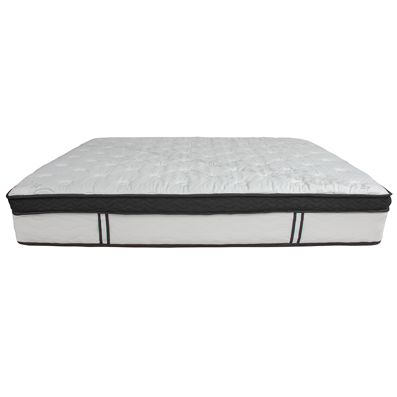 Capri Comfortable Sleep 12 Inch CertiPUR-US Certified Memory Foam & Pocket Spring Mattress, King Mattress In A Box