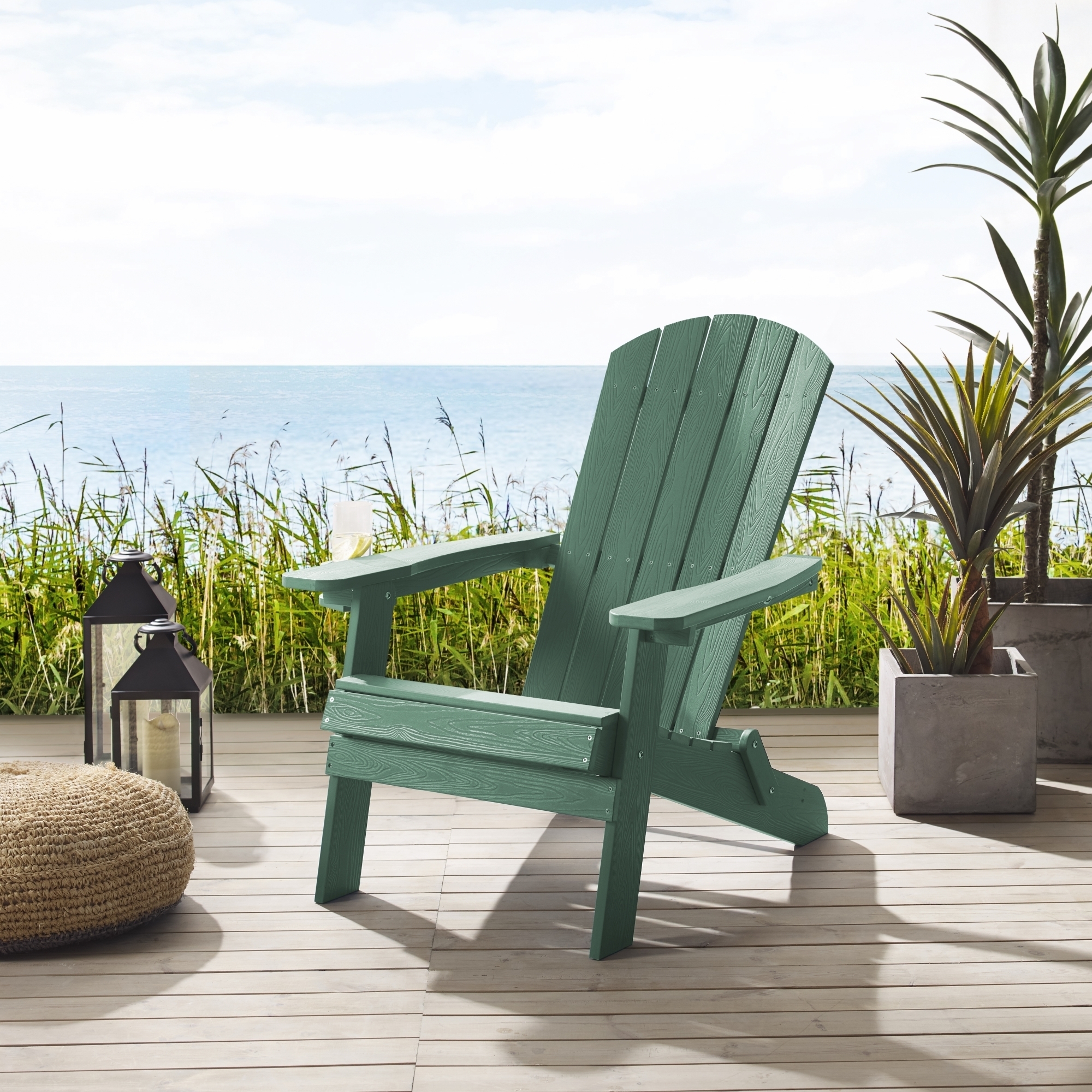 Bastian Outdoor Chair Weather Resistant, Easy Maintenance - Green