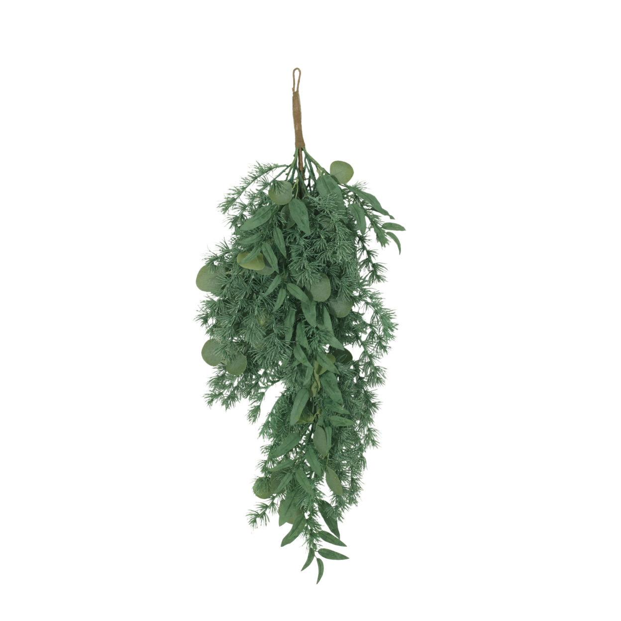 Nolta 32.5 Eucalyptus And Fir Artificial Teardrop Wreath, Green
